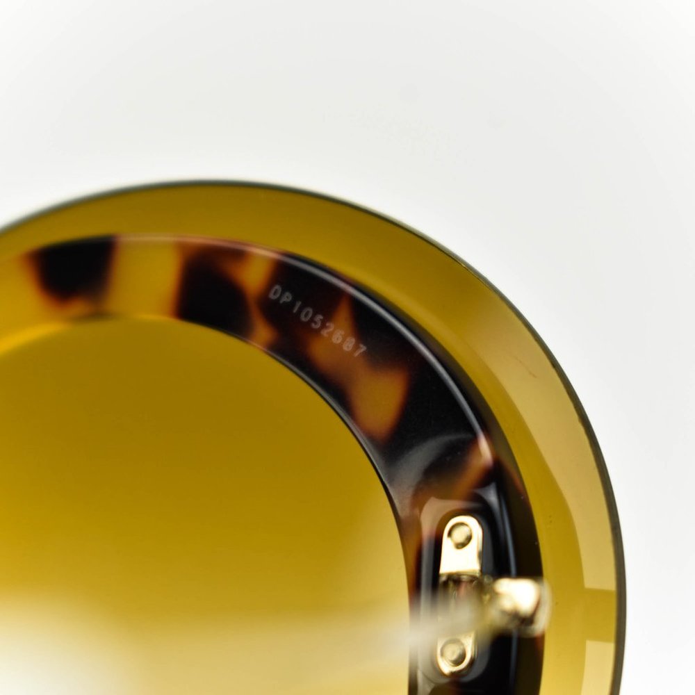 MIU MIU "Reveal": Gold, Metal & Tortoise Brown "Runway" Sunglasses (o) - Picture 8 of 12